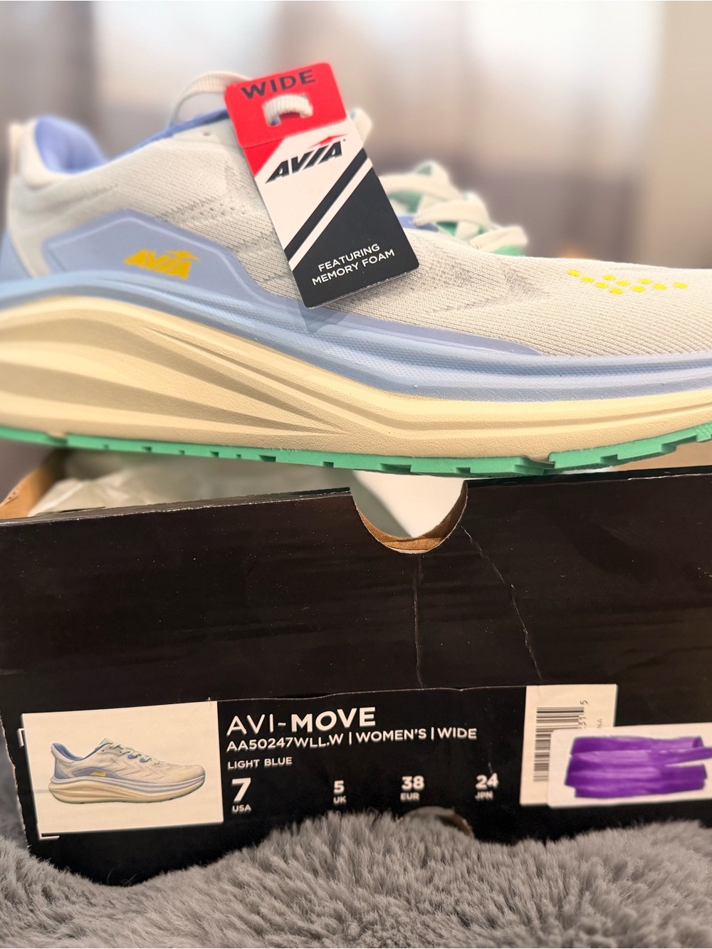 NEW   Light Blue and Cream Sneakers - Picture 4 of 5